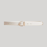 Khaite | White Bambi Skinny Belt With Silver Buckle