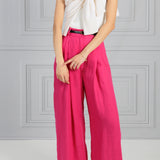 Three Graces London Molly Pleated Linen Trouser