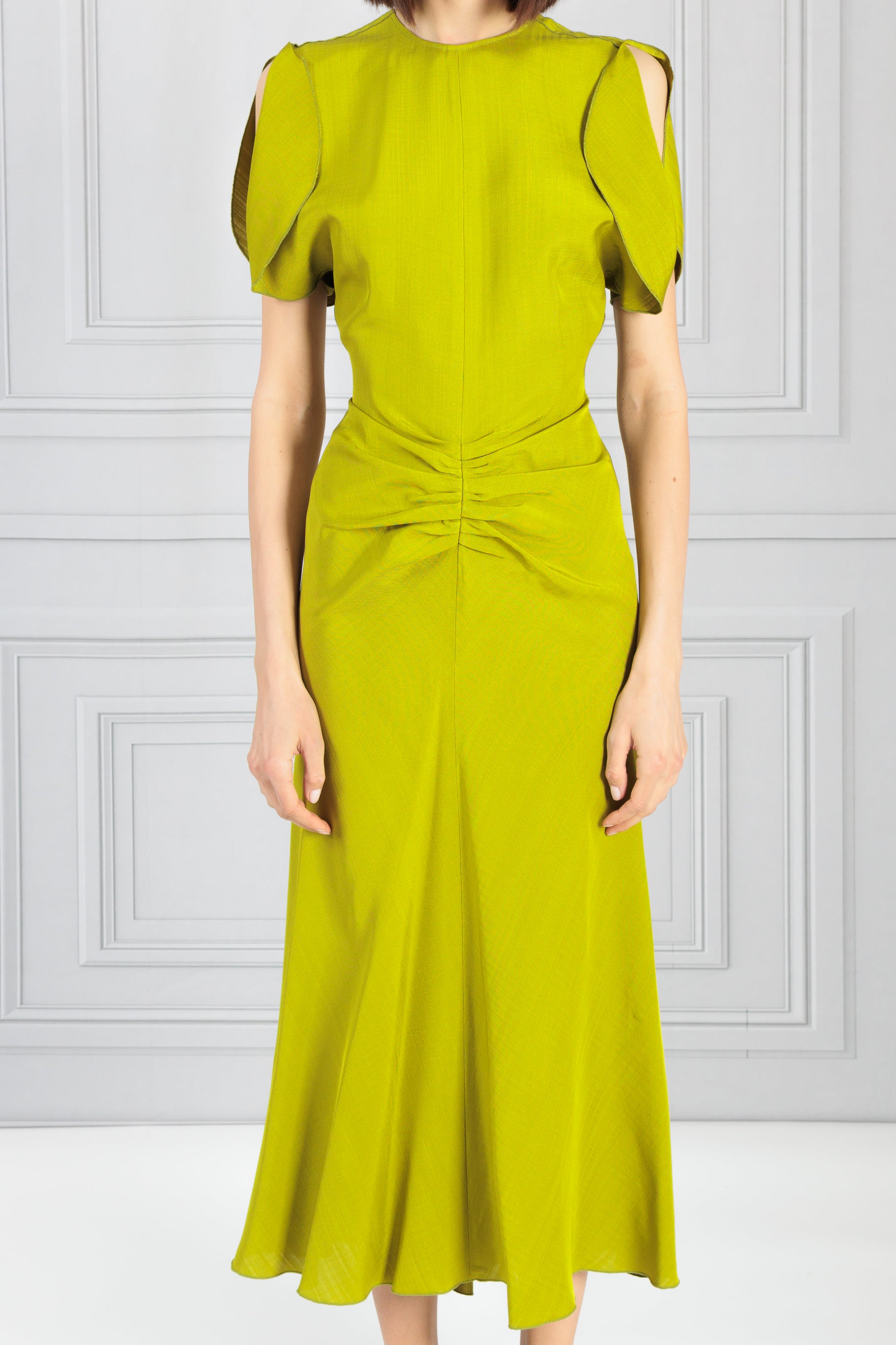 Victoria Beckham | Parrot Green Midi Dress