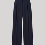 Dark navy wide-leg trousers