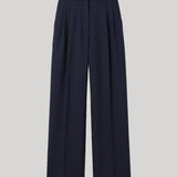 Dark navy wide-leg trousers
