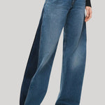 jean with side pleat detail 