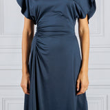 Victoria Beckham | Gathered Waist Crewneck Dress