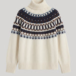 Cream colored fair isle sweater