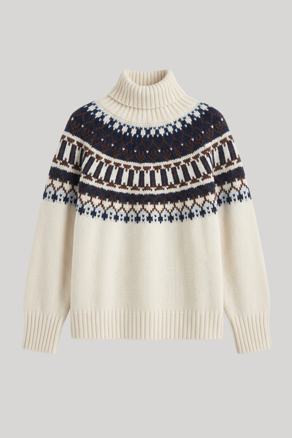 Cream colored fair isle sweater