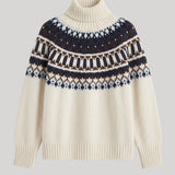 Cream colored fair isle sweater