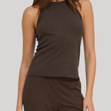 SPRWMN | Cotton Racer Tank in Americano