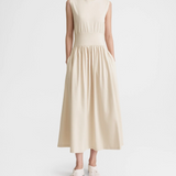 Toteme | Sleeveless Cotton Tee Dress in Pearl