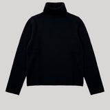 Black cashmere mockneck sweater 