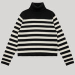 Striped Cashmere Turtleneck 