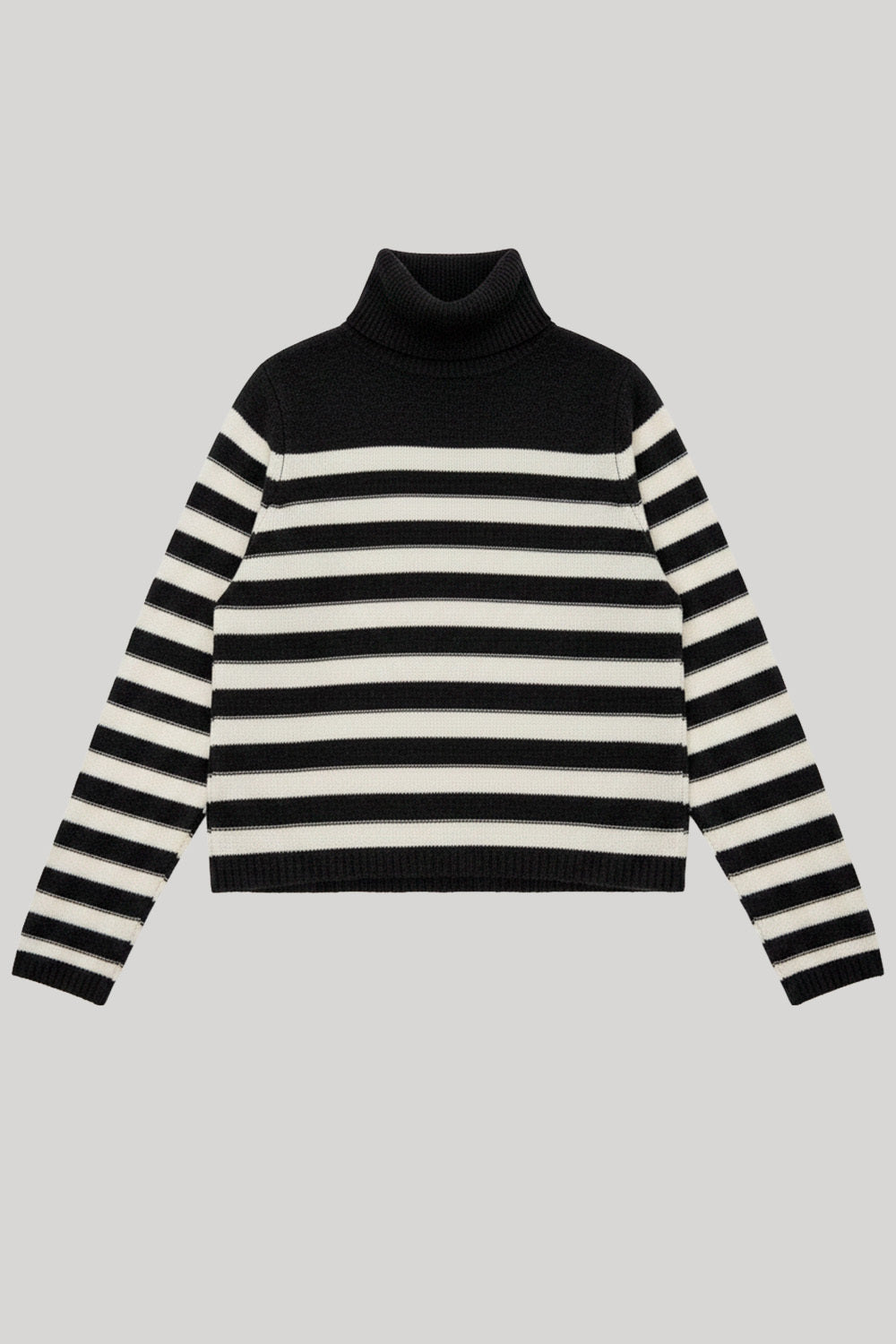 Striped Cashmere Turtleneck 