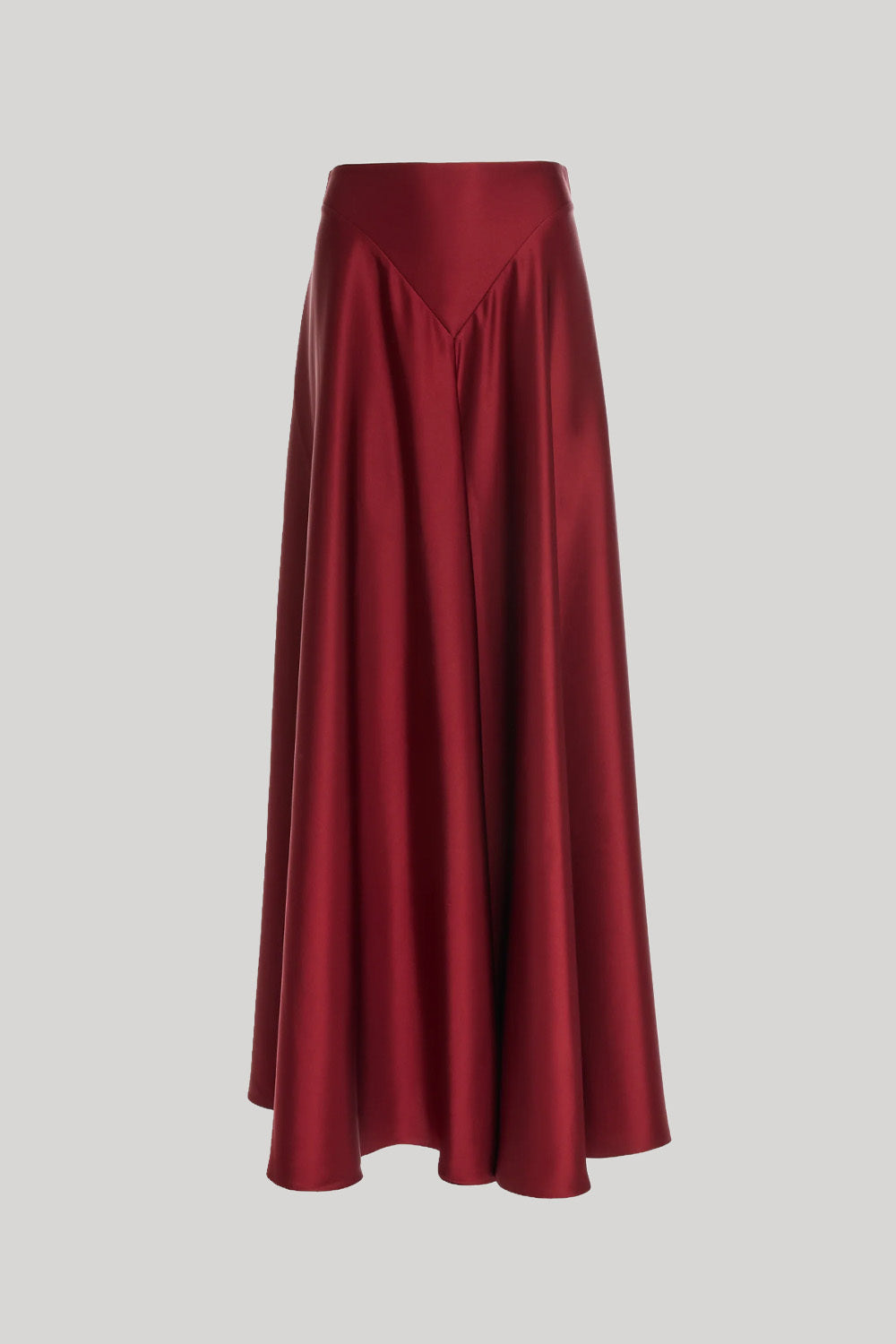 Red silk skirt