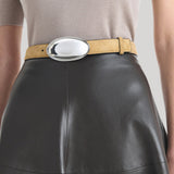 Altuzarra | Oval Plaque Belt in Tan