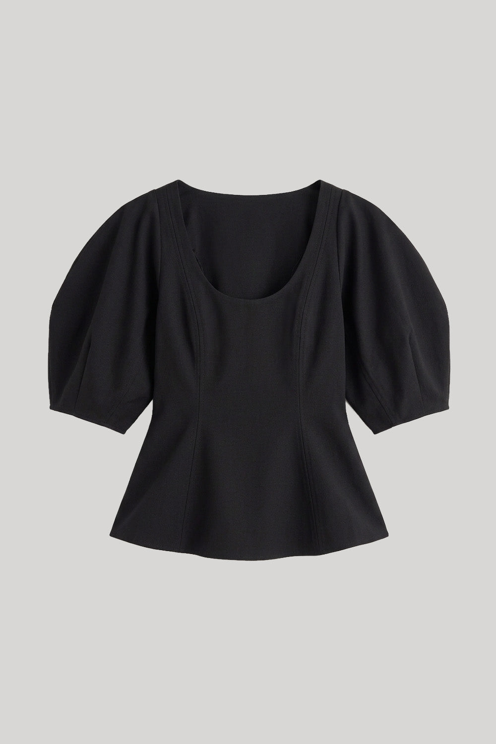 A black short-sleeve top 