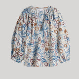 Apiece Apart | Nele Lantern Sleeve Top in Earthly Delights Batik