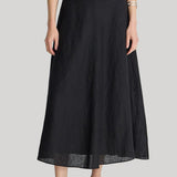 Apiece Apart | Primavera Drape Skirt in Black