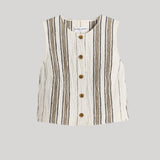 Apiece Apart | Stripe Godet Tank in Affogato Stripe