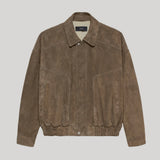 Arma | Frederica Lamb Suede Bomber Jacket in Soil