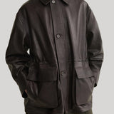 Arma | Maeve Leather Jacket in Mud Brown