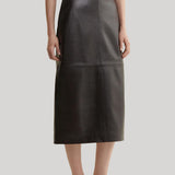 Arma | Meeka Leather Skirt in Coffee Bean