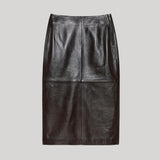 Arma | Meeka Leather Skirt in Coffee Bean