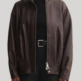 Arma | Paula Leather Funnel Neck Jacket