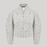 Black and white boucle jacket