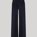 Dark navy wide leg jeans