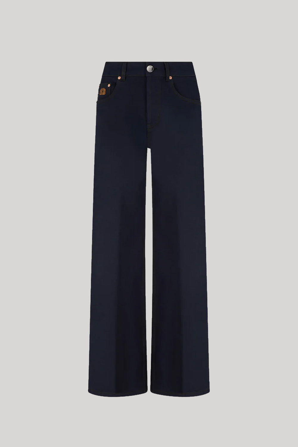 Dark navy wide leg jeans