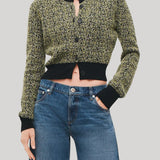 Brandon Maxwell | Aubrey Cardigan in Green Static