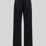 Black silk trousers