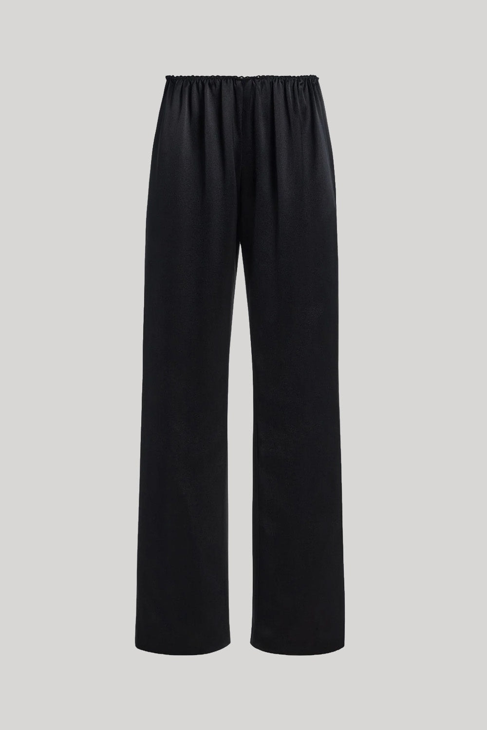 Black silk trousers
