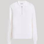 White half zip sweater