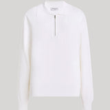 White half zip sweater