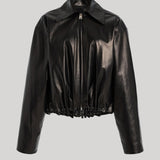 Brandon Maxwell | The Leland Leather Jacket in Black