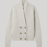 Brandon Maxwell | Lowen Knit Double Breasted Shawl Cardigan