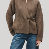Brandon Maxwell | Lowen Cardigan in Truffle