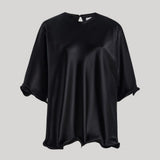 Black silk blouse