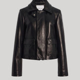 Black leather jacket