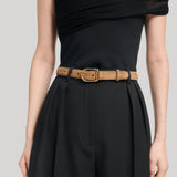 Altuzarra | Classic Buckle Belt in Golden Oak