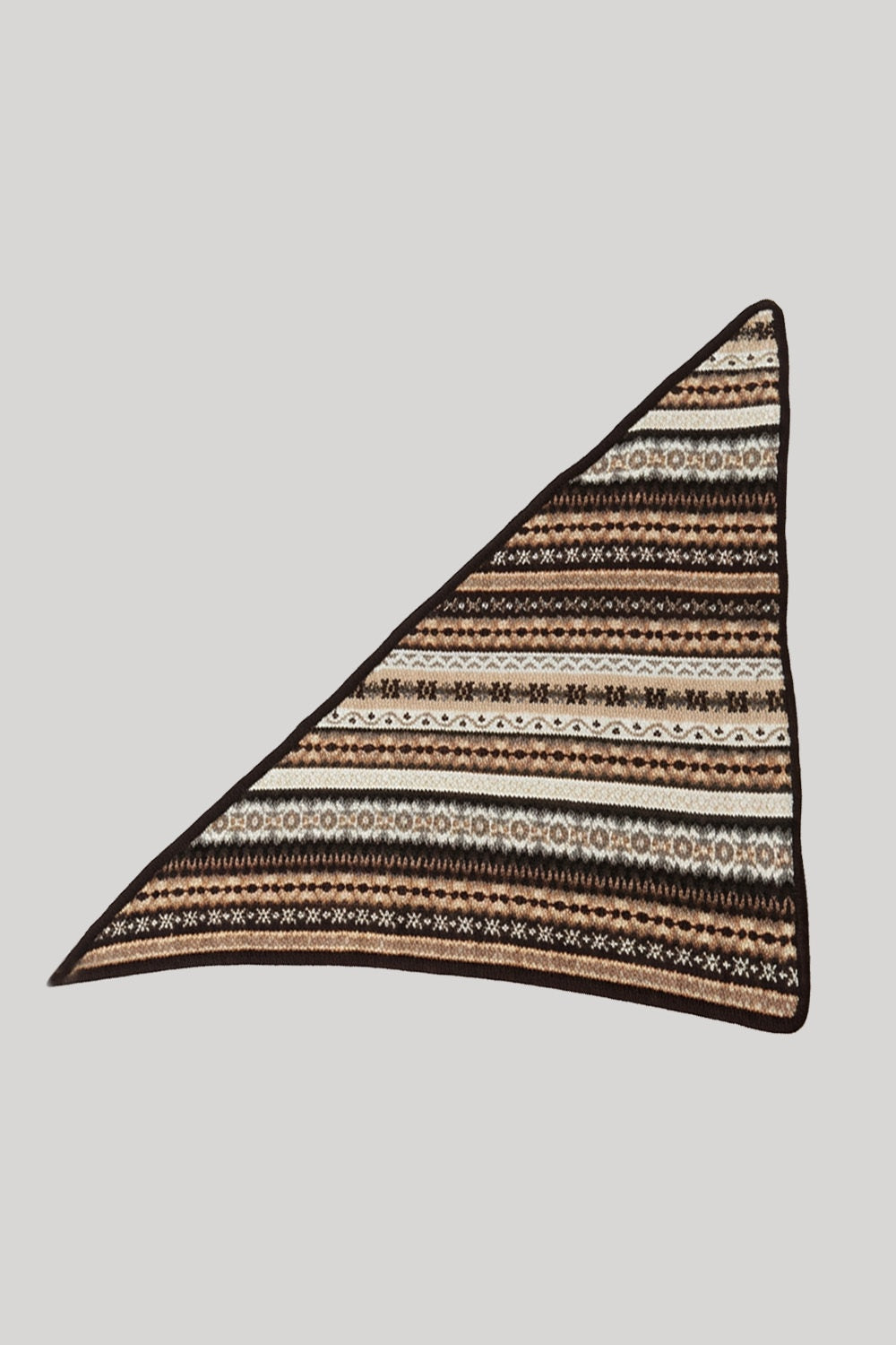Fair isle triangle scarf