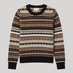 Black and brown fair isle sweater