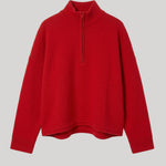 Red half zip fleece