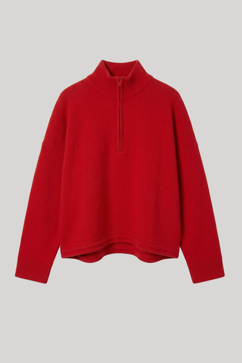 Red half zip fleece