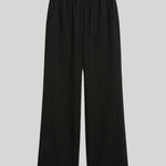 Black trousers with elastic waistband