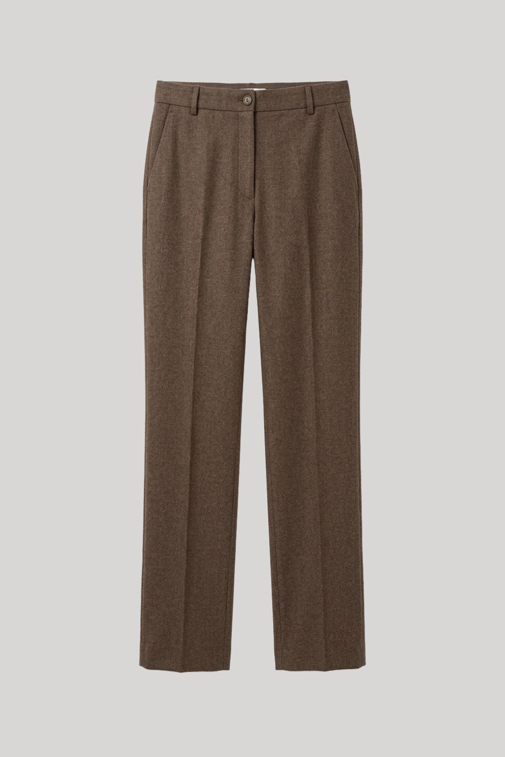 Brown straight leg trouser