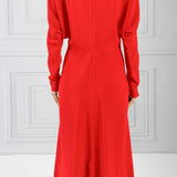Victoria Beckham | Red Dolman Midi Dress