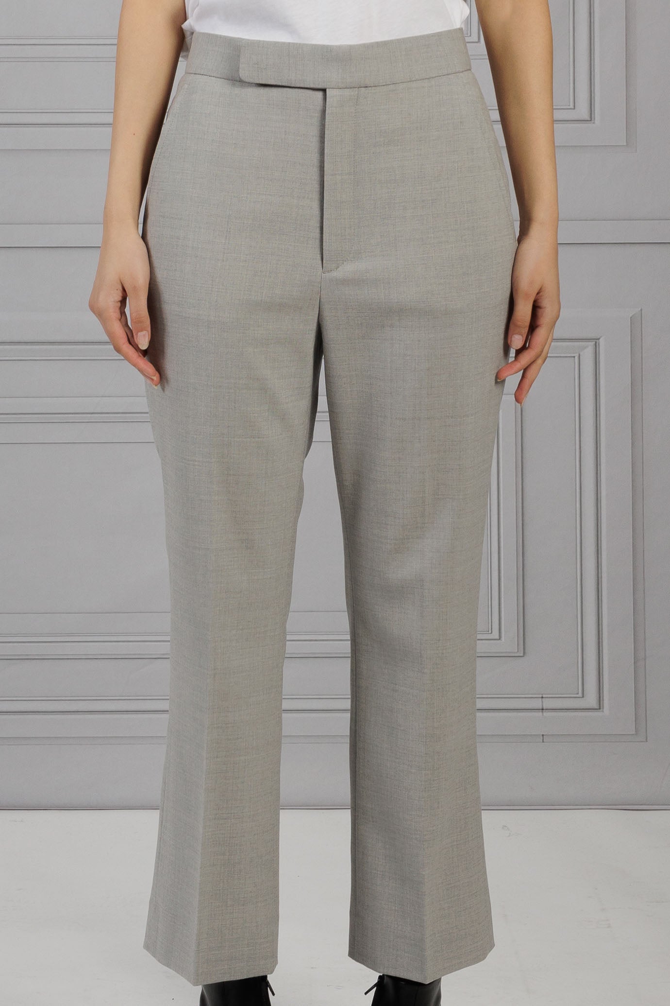 Crop Cigarette Pant in Medium Heather Grey | Maria McManus 6