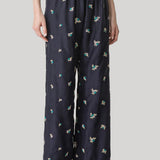 Forte Forte | Elegant Trousers with "Petites Fleurs" Embroidery