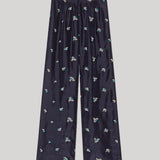 Forte Forte | Elegant Trousers with "Petites Fleurs" Embroidery